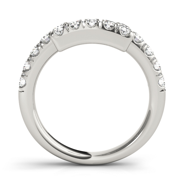  Ladies 0.45 (1.93 DWT) U-Prong Curved Wedding Band 0.45 Carat Total Weight 0.45 (1.93 DWT)  (Lab-Created) 0.45 C.T.W 10K yellow, white or rose gold - view 2