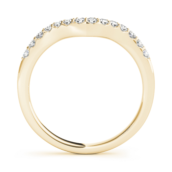  Ladies Single Row Curved Wedding Bands 1/4 Carat Total Weight   (Lab-Created) 0.24 C.T.W 10K yellow, white or rose gold - view 4