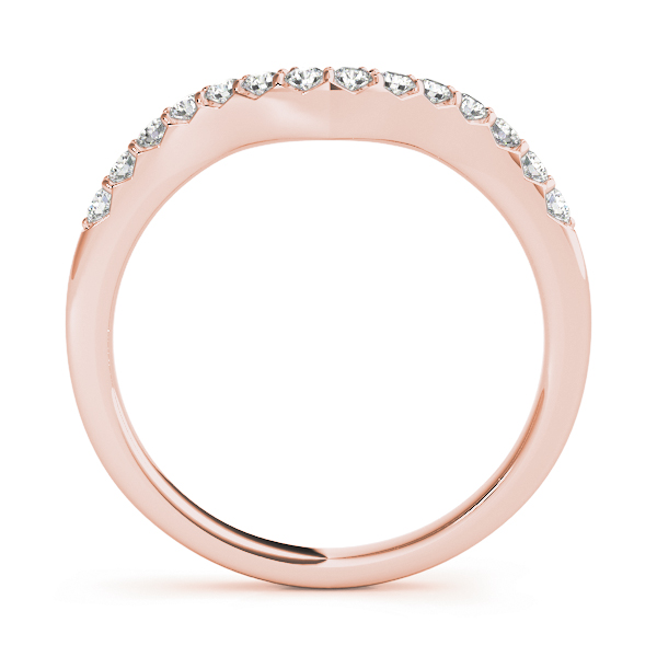  Ladies Single Row Curved Wedding Bands 1/4 Carat Total Weight   (Lab-Created) 0.24 C.T.W 10K yellow, white or rose gold - view 6