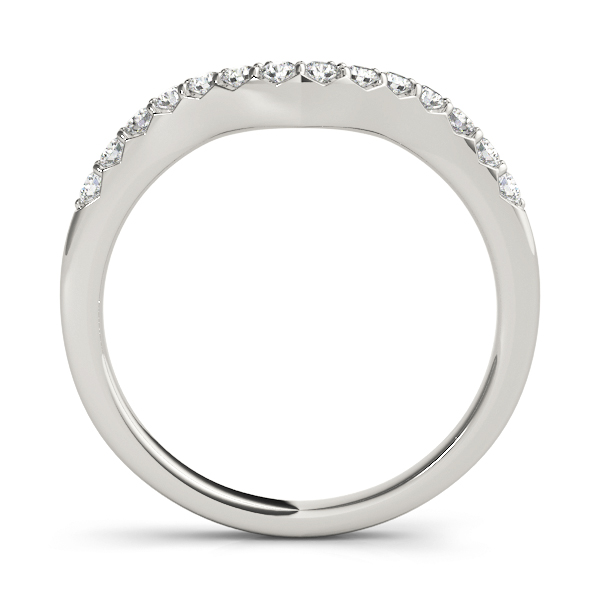  Ladies Single Row Curved Wedding Bands 1/4 Carat Total Weight   (Lab-Created) 0.24 C.T.W 10K yellow, white or rose gold - view 2