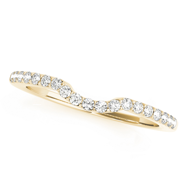  Ladies 6 MM Shared Prong Curved Wedding Band .15 Carat Total Weight   (Lab-Created) 0.18 C.T.W 10K yellow, white or rose gold - view 3
