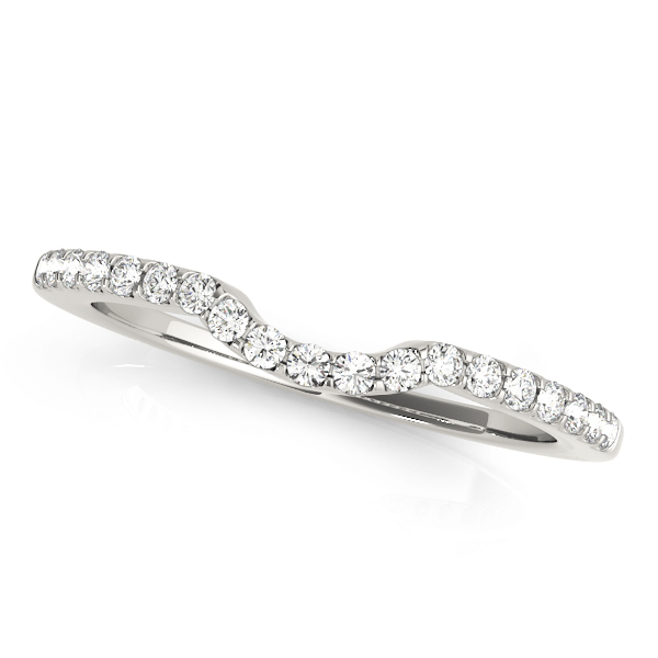 Shared Prong Curved Wedding Band
