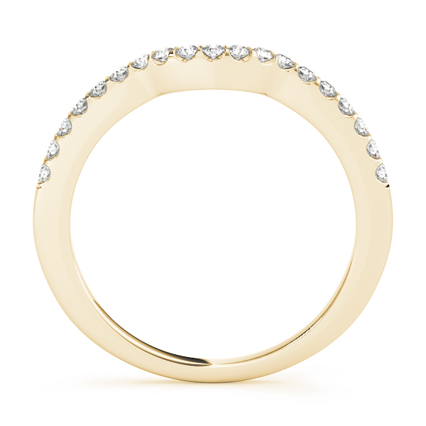  Ladies 6 MM Shared Prong Curved Wedding Band .15 Carat Total Weight   (Lab-Created) 0.18 C.T.W 10K yellow, white or rose gold - view 4