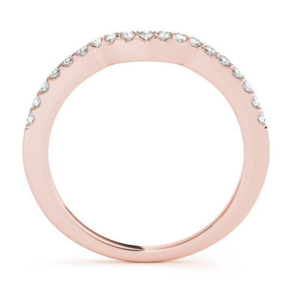  Ladies 6 MM Shared Prong Curved Wedding Band .15 Carat Total Weight   (Lab-Created) 0.18 C.T.W 10K yellow, white or rose gold - view 6