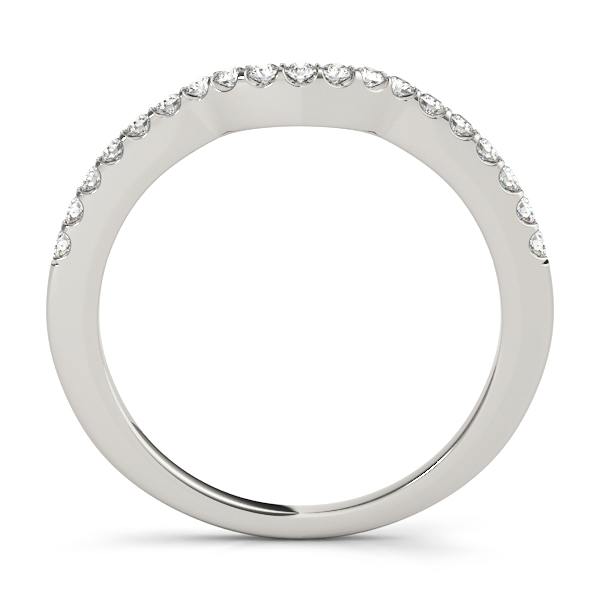  Ladies 6 MM Shared Prong Curved Wedding Band .15 Carat Total Weight   (Lab-Created) 0.18 C.T.W 10K yellow, white or rose gold - view 2