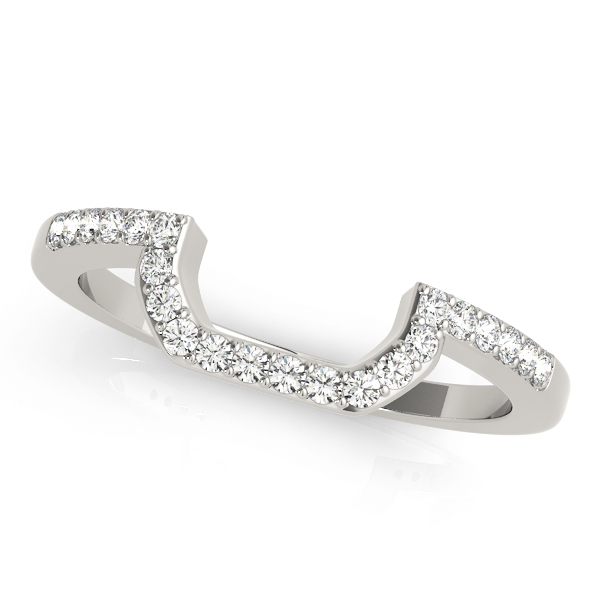 Prong Set Curved Wedding Bands