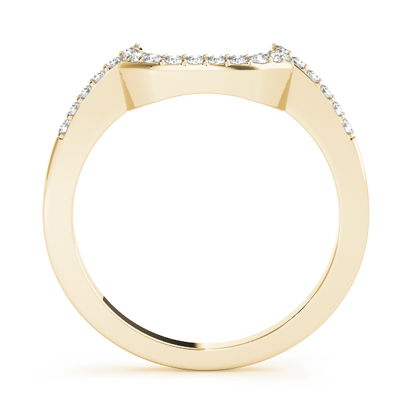  Ladies 7X5 Prong Set Curved Wedding Bands .15 Carat Total Weight 7X5  (Lab-Created) 0.15 C.T.W 10K yellow, white or rose gold - view 4