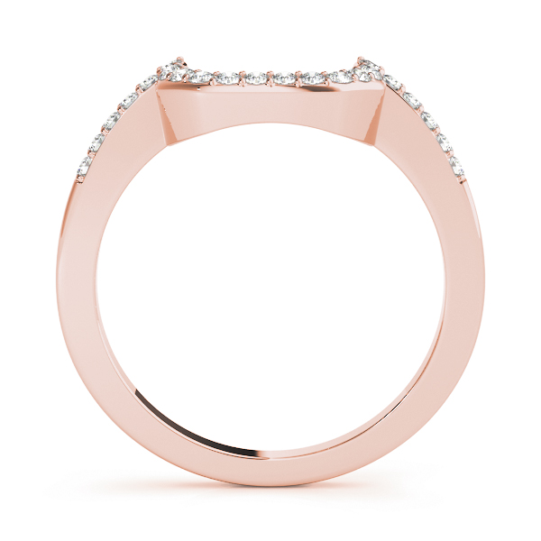  Ladies 7X5 Prong Set Curved Wedding Bands .15 Carat Total Weight 7X5  (Lab-Created) 0.15 C.T.W 10K yellow, white or rose gold - view 6
