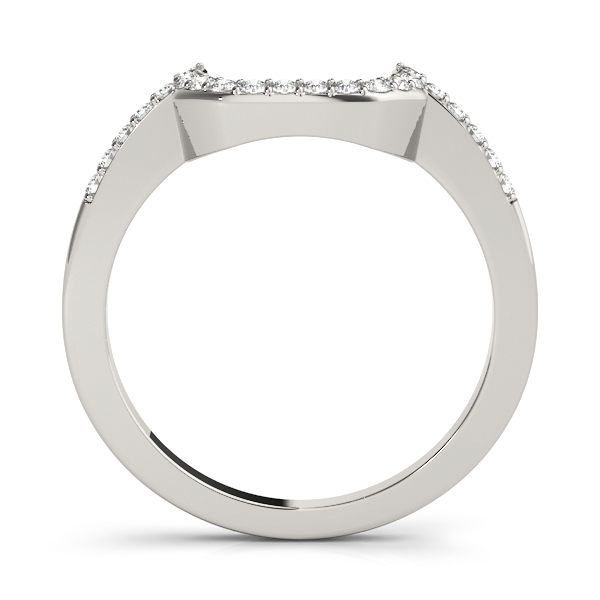  Ladies 7X5 Prong Set Curved Wedding Bands .15 Carat Total Weight 7X5  (Lab-Created) 0.15 C.T.W 10K yellow, white or rose gold - view 2
