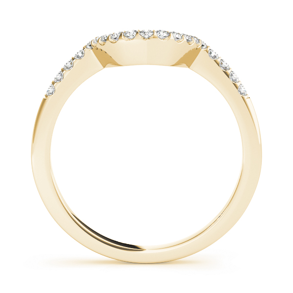  Ladies 8X6 Prong Set Curved Wedding Bands 1/10 Carat Total Weight 8X6  (Lab-Created) 0.13 C.T.W 10K yellow, white or rose gold - view 4