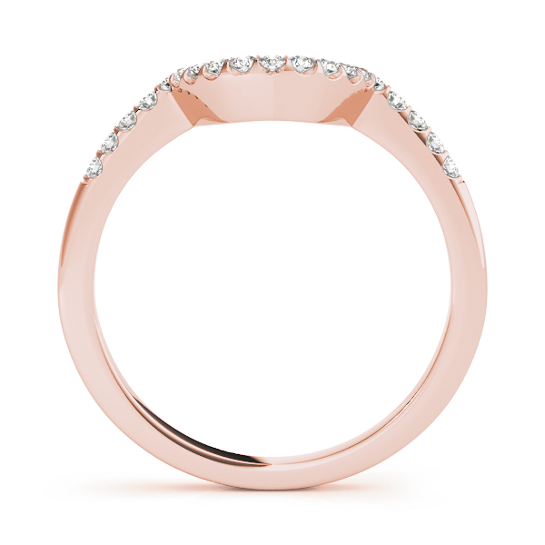 Ladies 8X6 Prong Set Curved Wedding Bands 1/10 Carat Total Weight 8X6  (Lab-Created) 0.13 C.T.W 10K yellow, white or rose gold - view 6
