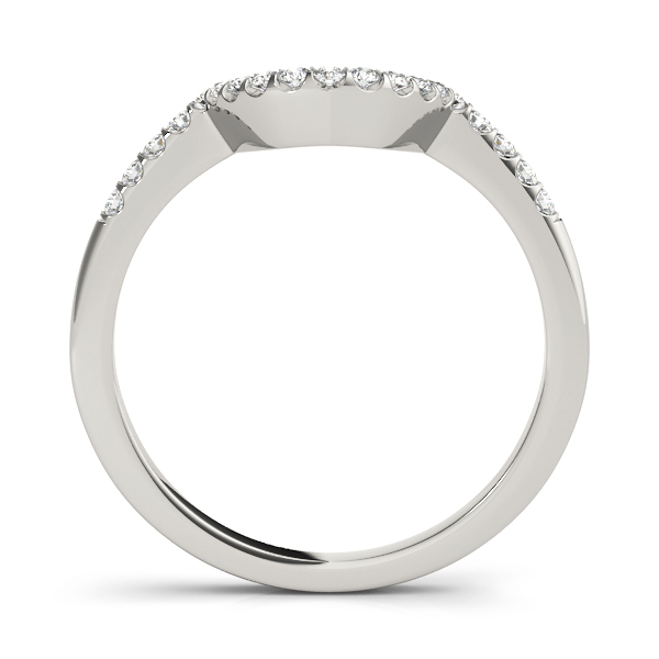  Ladies 8X6 Prong Set Curved Wedding Bands 1/10 Carat Total Weight 8X6  (Lab-Created) 0.13 C.T.W 10K yellow, white or rose gold - view 2