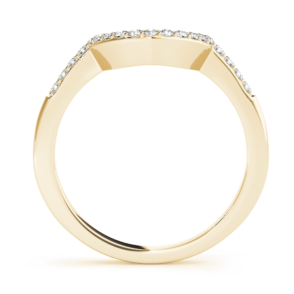  Ladies 0.13 Single Row Curved Wedding Band 1/10 Carat Total Weight   (Lab-Created) 0.12 C.T.W 10K yellow, white or rose gold - view 4