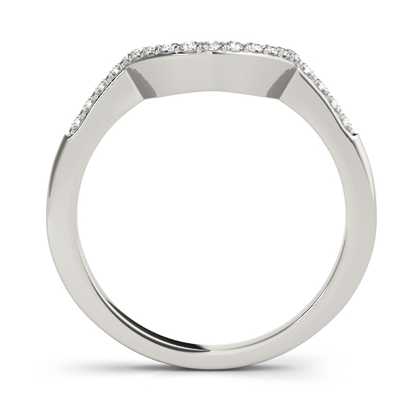  Ladies 0.13 Single Row Curved Wedding Band 1/10 Carat Total Weight   (Lab-Created) 0.12 C.T.W 10K yellow, white or rose gold - view 2