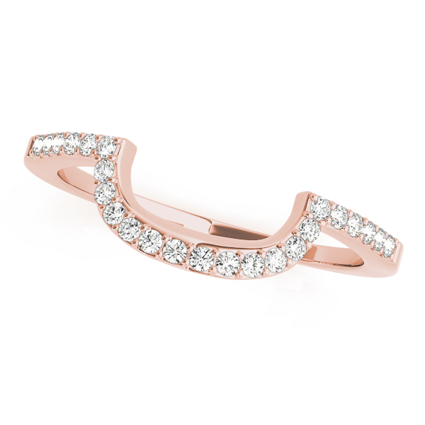  Ladies 6X6 Shared Prong Curved Wedding Band 1/10 Carat Total Weight 6X6  (Lab-Created) 0.13 C.T.W 10K yellow, white or rose gold - view 5