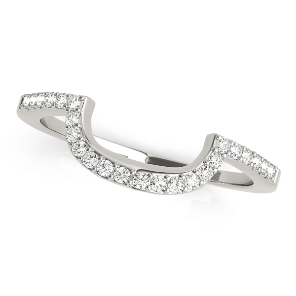 Shared Prong Curved Wedding Band