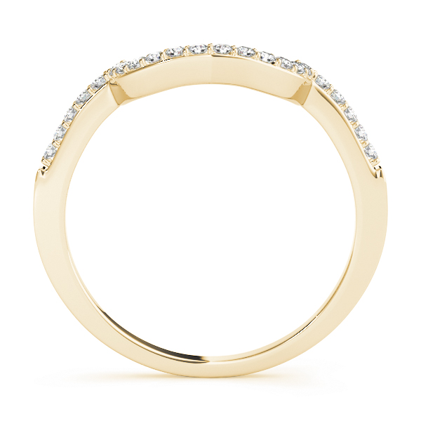  Ladies 6X6 Shared Prong Curved Wedding Band 1/10 Carat Total Weight 6X6  (Lab-Created) 0.13 C.T.W 10K yellow, white or rose gold - view 4
