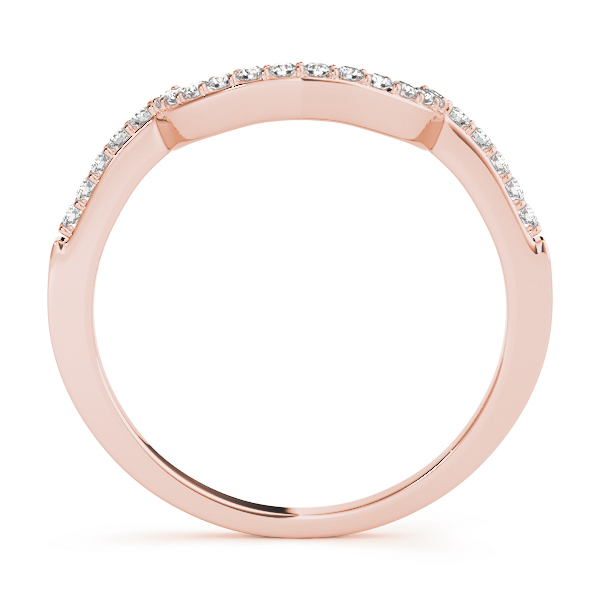  Ladies 6X6 Shared Prong Curved Wedding Band 1/10 Carat Total Weight 6X6  (Lab-Created) 0.13 C.T.W 10K yellow, white or rose gold - view 6