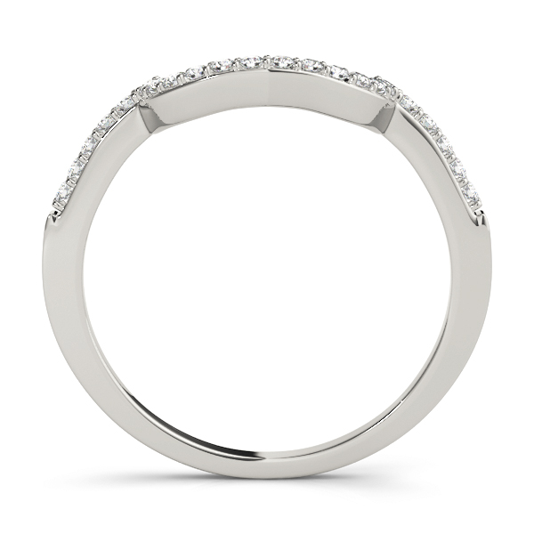  Ladies 6X6 Shared Prong Curved Wedding Band 1/10 Carat Total Weight 6X6  (Lab-Created) 0.13 C.T.W 10K yellow, white or rose gold - view 2