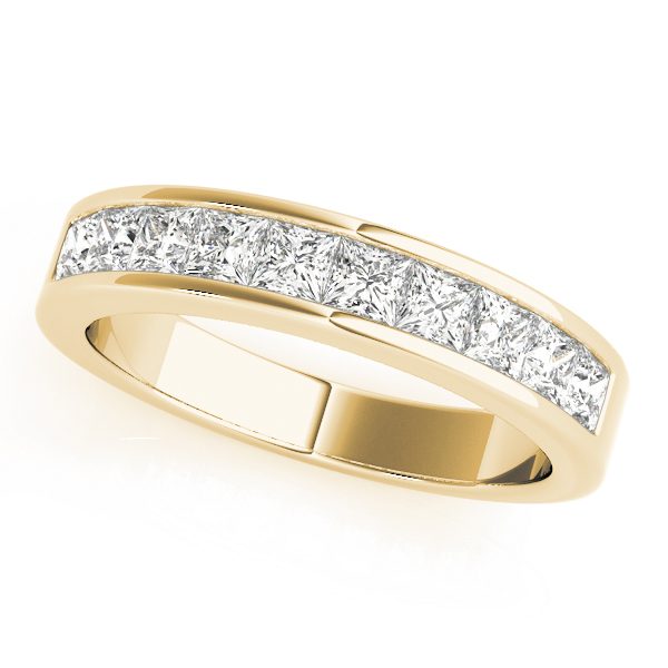  Ladies Channel Set Princess Cut Wedding Band 1/4 Carat Total Weight   (Lab-Created) 0.29 C.T.W 10K yellow, white or rose gold - view 3