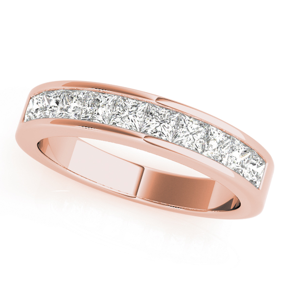  Ladies Channel Set Princess Cut Wedding Band 1/4 Carat Total Weight   (Lab-Created) 0.29 C.T.W 10K yellow, white or rose gold - view 5