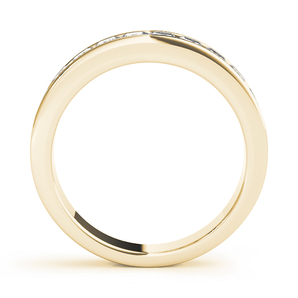  Ladies Channel Set Princess Cut Wedding Band 1/4 Carat Total Weight   (Lab-Created) 0.29 C.T.W 10K yellow, white or rose gold - view 4
