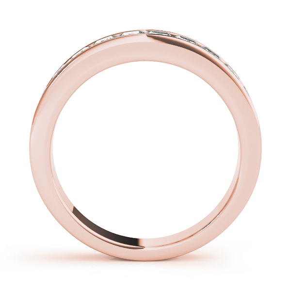  Ladies Channel Set Princess Cut Wedding Band 1/4 Carat Total Weight   (Lab-Created) 0.29 C.T.W 10K yellow, white or rose gold - view 6