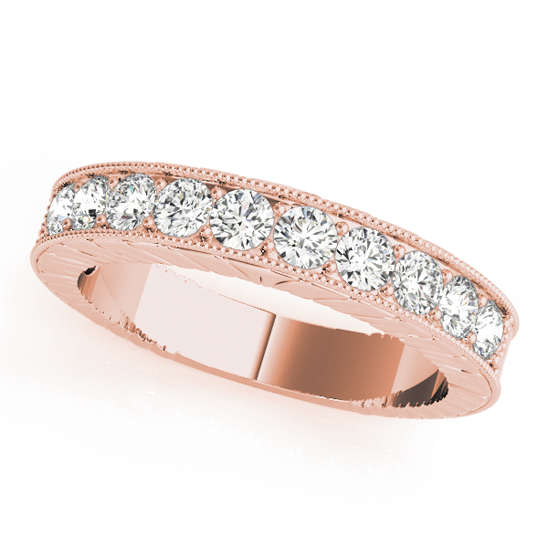  Ladies Channel Set Accented Wedding Band 1/3 Carat Total Weight   (Lab-Created) 0.34 C.T.W 10K yellow, white or rose gold - view 5