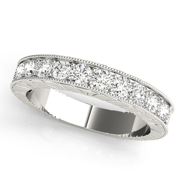 Channel Set Accented Wedding Band | USA Jewels