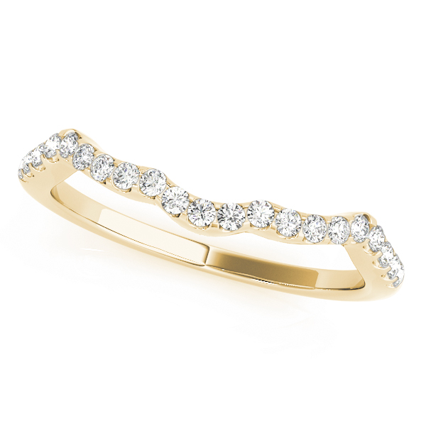 Ladies Prong Set Curved Wedding Band 1/5 Carat Total Weight   (Lab-Created) 0.23 C.T.W 10K yellow, white or rose gold - view 5