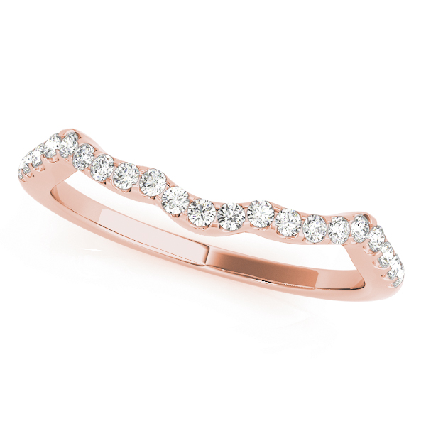  Ladies Prong Set Curved Wedding Band 1/5 Carat Total Weight   (Lab-Created) 0.23 C.T.W 10K yellow, white or rose gold - view 9