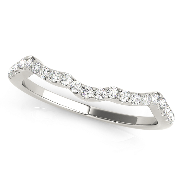 Prong Set Curved Wedding Band