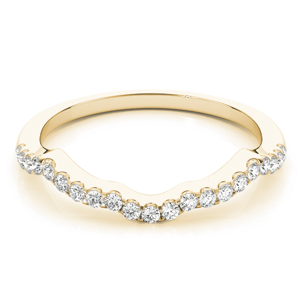  Ladies Prong Set Curved Wedding Band 1/5 Carat Total Weight   (Lab-Created) 0.23 C.T.W 10K yellow, white or rose gold - view 6