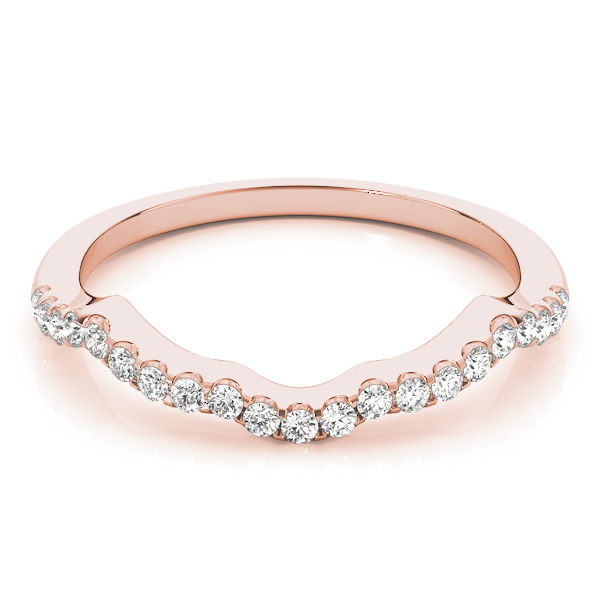  Ladies Prong Set Curved Wedding Band 1/5 Carat Total Weight   (Lab-Created) 0.23 C.T.W 10K yellow, white or rose gold - view 10