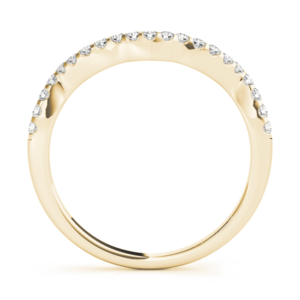  Ladies Prong Set Curved Wedding Band 1/5 Carat Total Weight   (Lab-Created) 0.23 C.T.W 10K yellow, white or rose gold - view 7