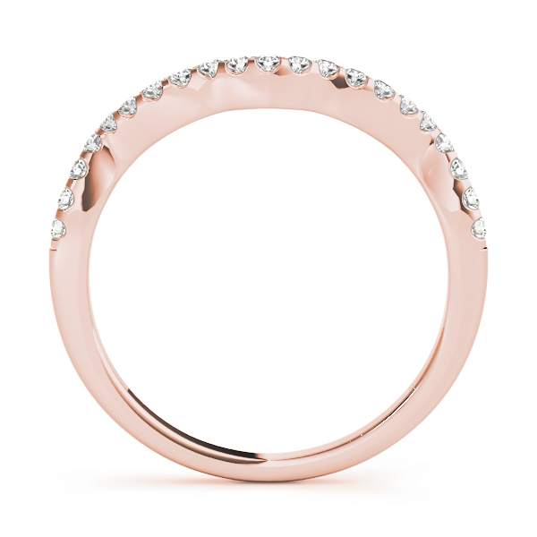  Ladies Prong Set Curved Wedding Band 1/5 Carat Total Weight   (Lab-Created) 0.23 C.T.W 10K yellow, white or rose gold - view 11