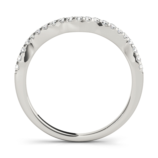  Ladies Prong Set Curved Wedding Band 1/5 Carat Total Weight   (Lab-Created) 0.23 C.T.W 10K yellow, white or rose gold - view 3
