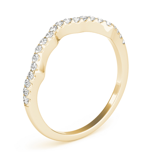  Ladies Prong Set Curved Wedding Band 1/5 Carat Total Weight   (Lab-Created) 0.23 C.T.W 10K yellow, white or rose gold - view 8