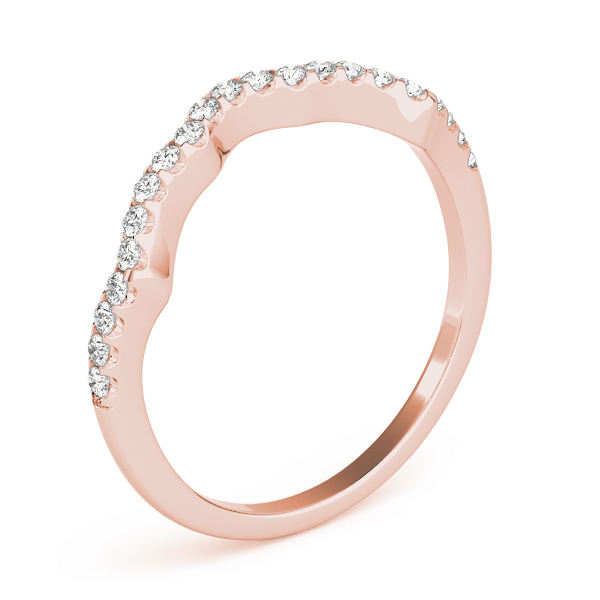  Ladies Prong Set Curved Wedding Band 1/5 Carat Total Weight   (Lab-Created) 0.23 C.T.W 10K yellow, white or rose gold - view 12