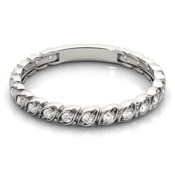  Ladies Prong Set Wedding Band .15 Carat Total Weight   (Lab-Created) 0.15 C.T.W 10K yellow, white or rose gold - view 2
