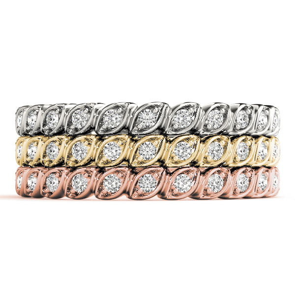  Ladies Prong Set Wedding Band .15 Carat Total Weight   (Lab-Created) 0.15 C.T.W 10K yellow, white or rose gold - view 7
