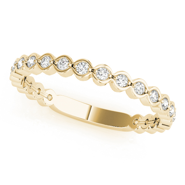  Ladies Scalloped Stackable Bezel Set Fashion Band 1/5 Carat Total Weight   (Lab-Created) 0.22 C.T.W 10K yellow, white or rose gold - view 4
