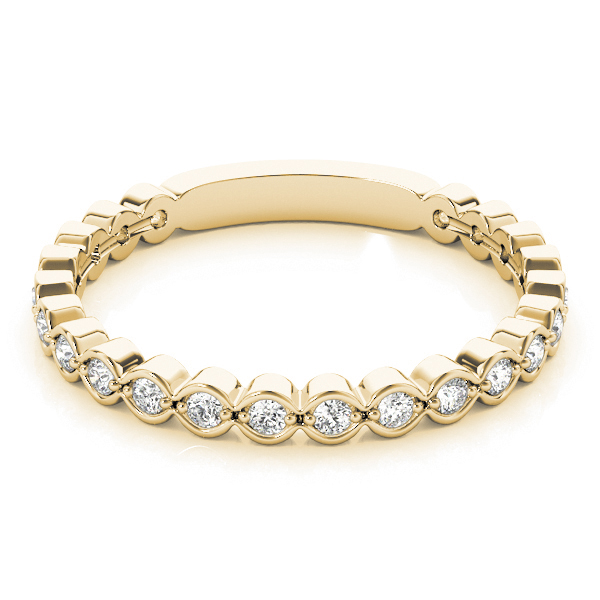  Ladies Scalloped Stackable Bezel Set Fashion Band 1/5 Carat Total Weight   (Lab-Created) 0.22 C.T.W 10K yellow, white or rose gold - view 5