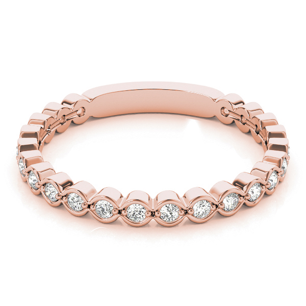  Ladies Scalloped Stackable Bezel Set Fashion Band 1/5 Carat Total Weight   (Lab-Created) 0.22 C.T.W 10K yellow, white or rose gold - view 9