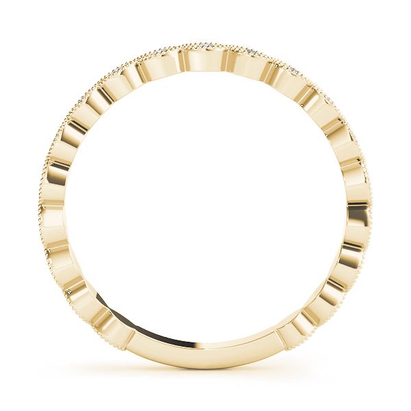 Ladies Marquise Shaped Milgrain Stackable Band 1/10 Carat Total Weight   (Lab-Created) 0.11 C.T.W 10K yellow, white or rose gold - view 6