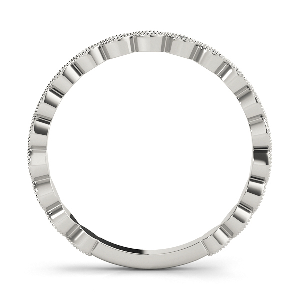  Ladies Marquise Shaped Milgrain Stackable Band 1/10 Carat Total Weight   (Lab-Created) 0.11 C.T.W 10K yellow, white or rose gold - view 3