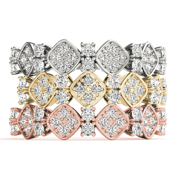  Ladies Prong Set Stackable Wedding Bands 1/3 Carat Total Weight   (Lab-Created) 0.36 C.T.W 10K yellow, white or rose gold - view 7