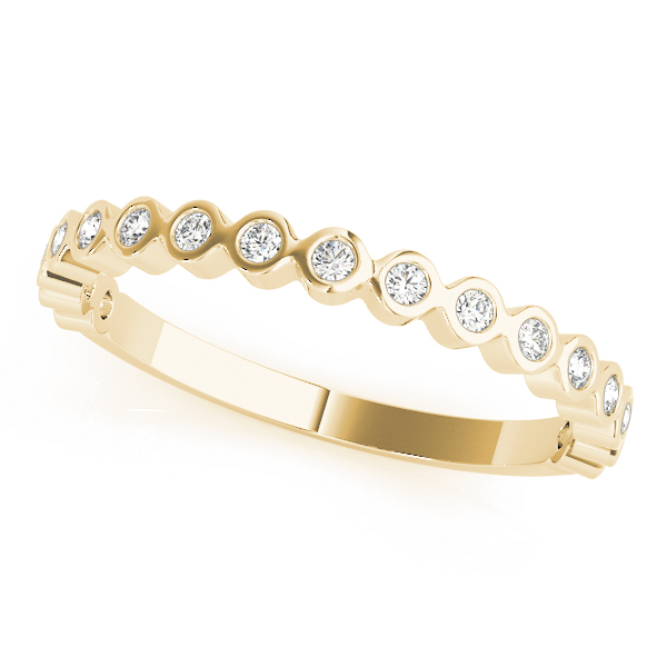  Ladies Stackable Bezel Set Band 1/10 Carat Total Weight   (Lab-Created) 0.12 C.T.W 10K yellow, white or rose gold - view 5