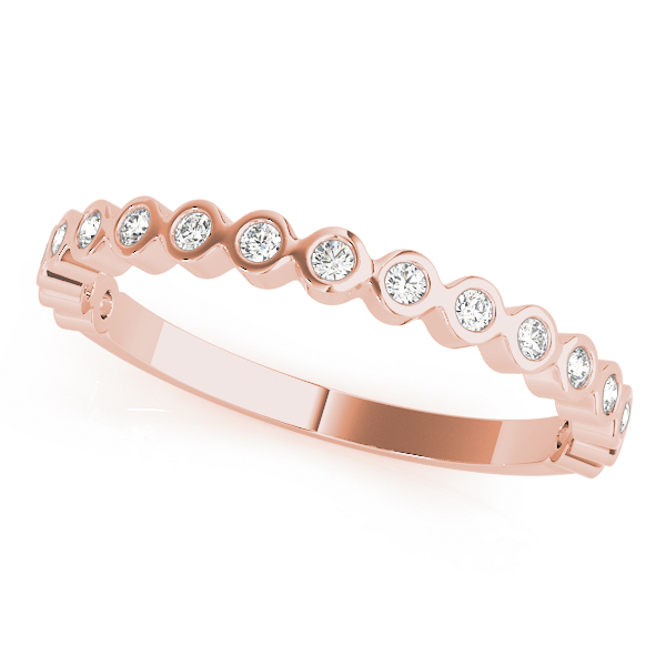  Ladies Stackable Bezel Set Band 1/10 Carat Total Weight   (Lab-Created) 0.12 C.T.W 10K yellow, white or rose gold - view 11