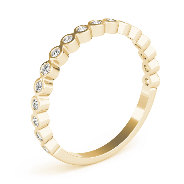  Ladies Stackable Bezel Set Band 1/10 Carat Total Weight   (Lab-Created) 0.12 C.T.W 10K yellow, white or rose gold - view 6